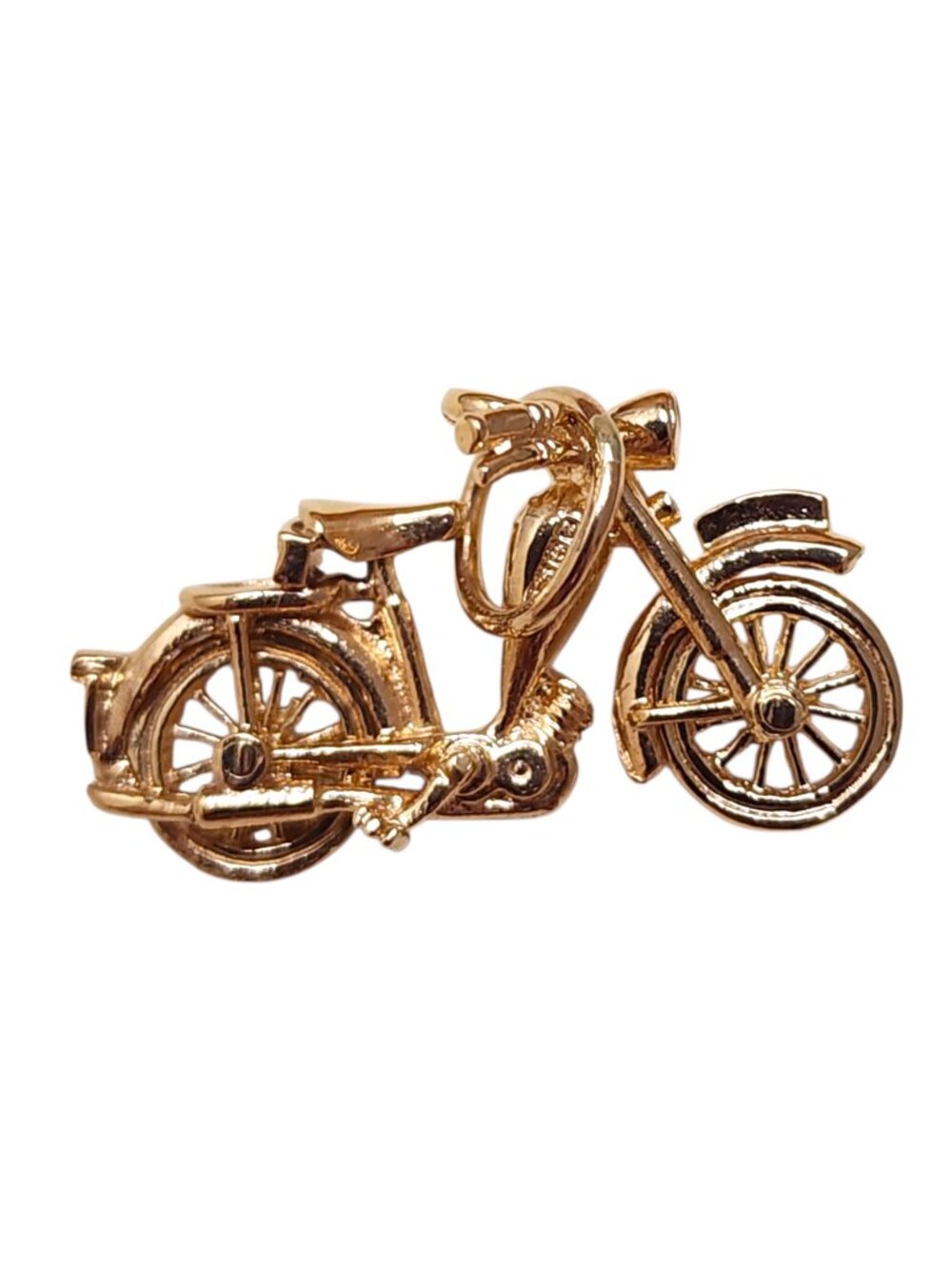 9K Yellow Gold Articulating Bicycle Charm #25619